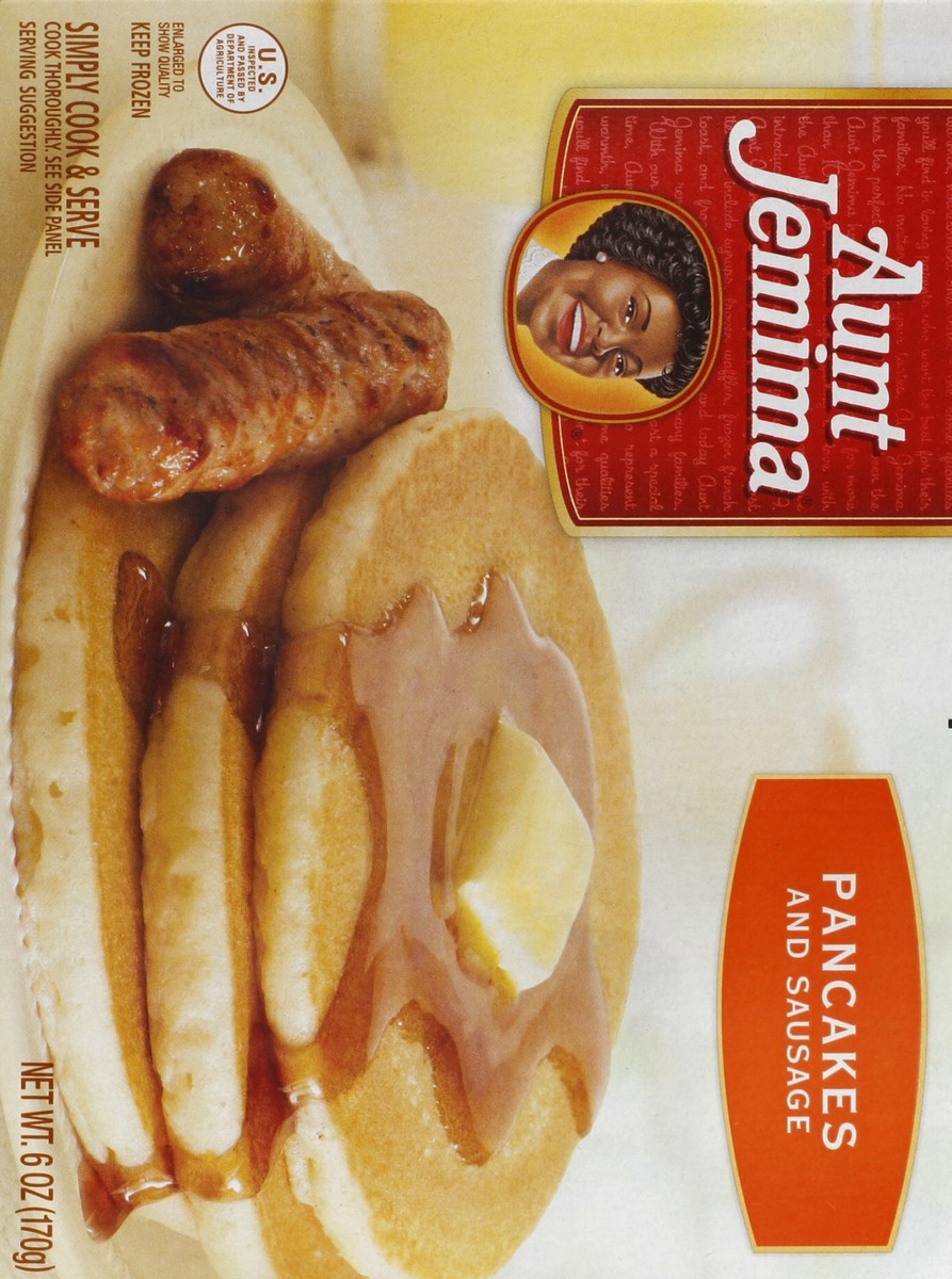 slide 5 of 6, Aunt Jemima Pancakes and Sausage 6 oz, 6 oz