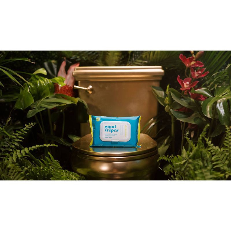 slide 3 of 9, Goodwipes Shea Coco Flushable Wipes - 2pk/60ct, 2 ct, 60 ct
