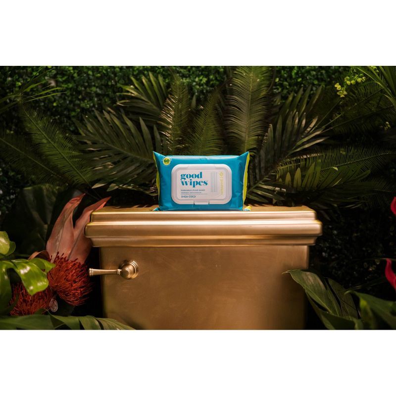 slide 4 of 9, Goodwipes Shea Coco Flushable Wipes - 2pk/60ct, 2 ct, 60 ct