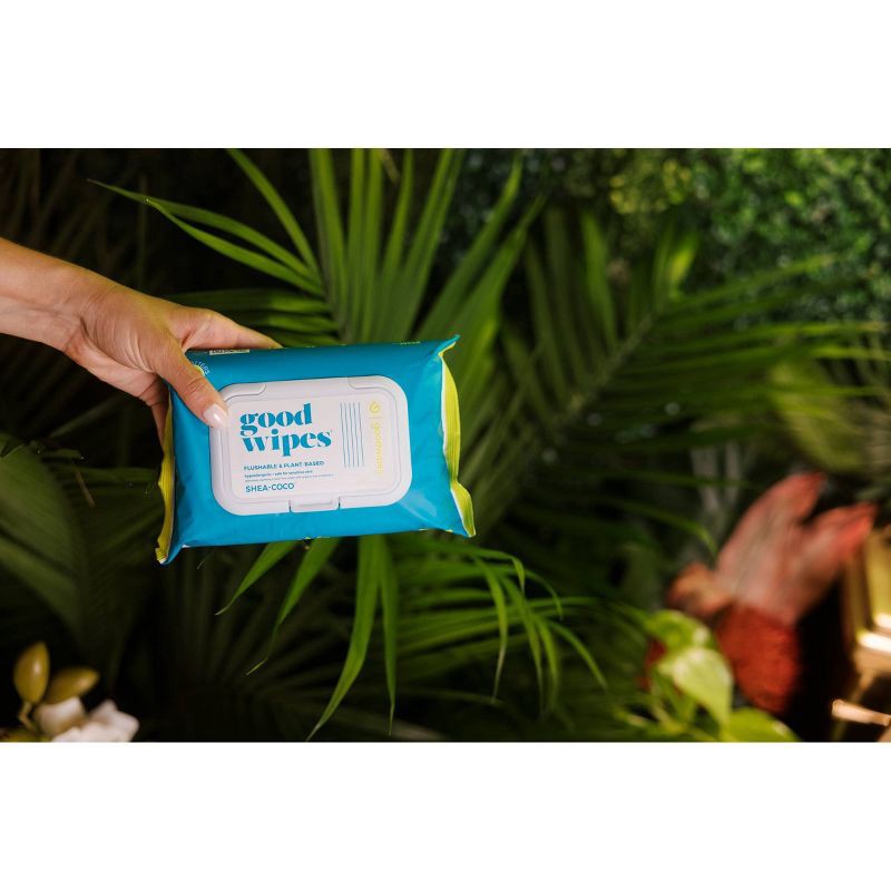 slide 5 of 9, Goodwipes Shea Coco Flushable Wipes - 2pk/60ct, 2 ct, 60 ct