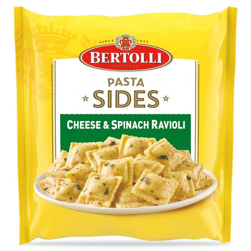 slide 1 of 5, Bertolli Frozen Bertolli Pasta Sides Cheese & Spinach Frozen Ravioli - 13oz, 13 oz