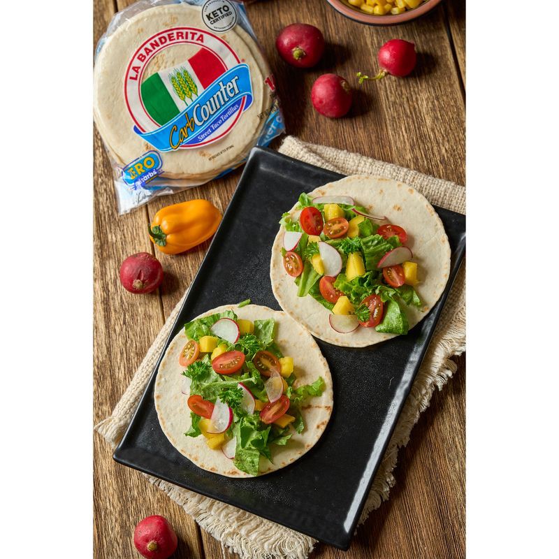 slide 3 of 5, La Banderita Carb Counter Street Taco Tortillas - 10.8oz, 10.8 oz