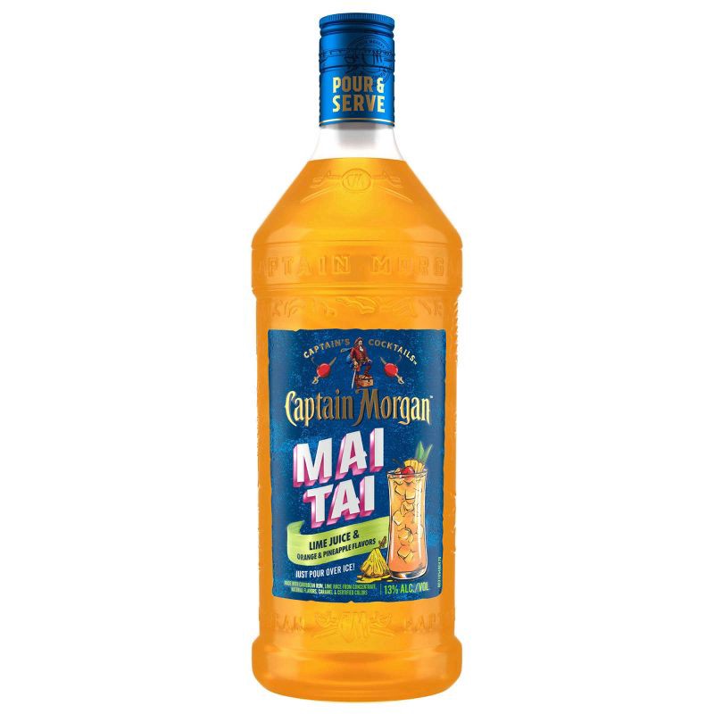 slide 1 of 4, Captain Morgan Mai Tai Ready to Serve - 1.75L Bottle, 1.75 liter