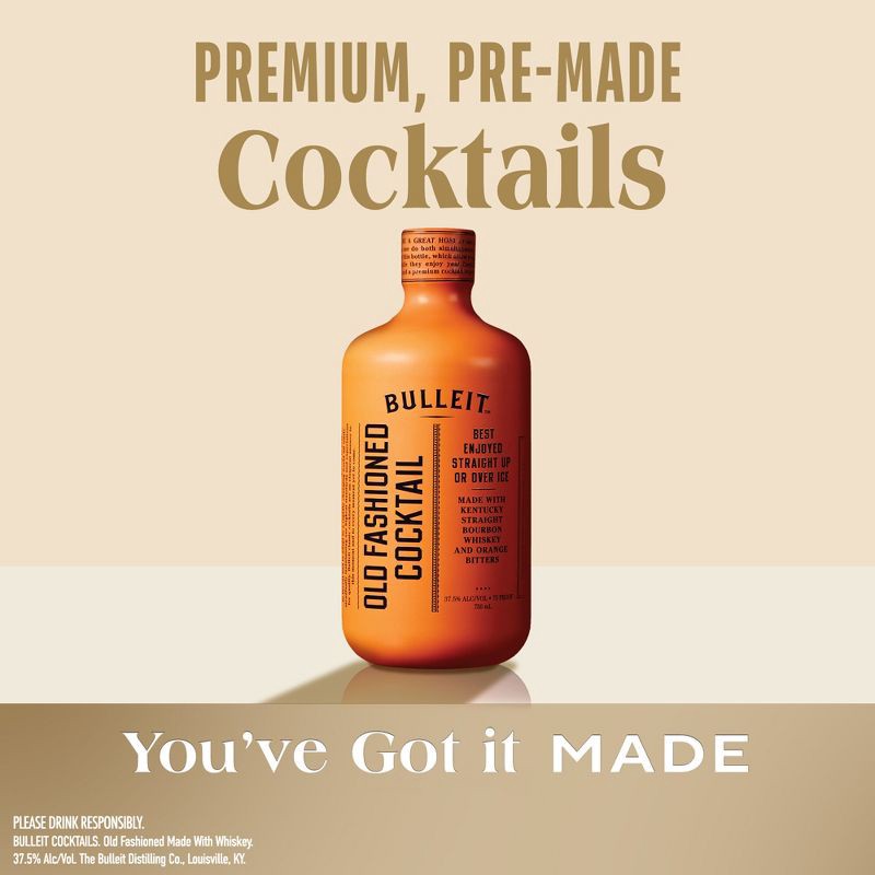 slide 3 of 9, Bulleit Bourbon Old Fashioned Ready To Drink - 375ml Bottle, 375 ml