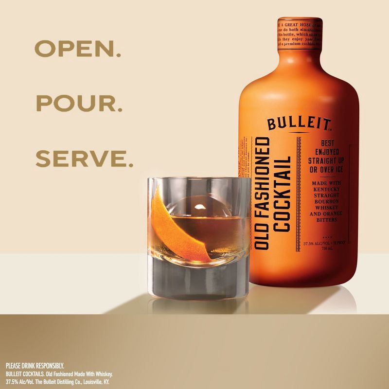 slide 4 of 9, Bulleit Bourbon Old Fashioned Ready To Drink - 375ml Bottle, 375 ml