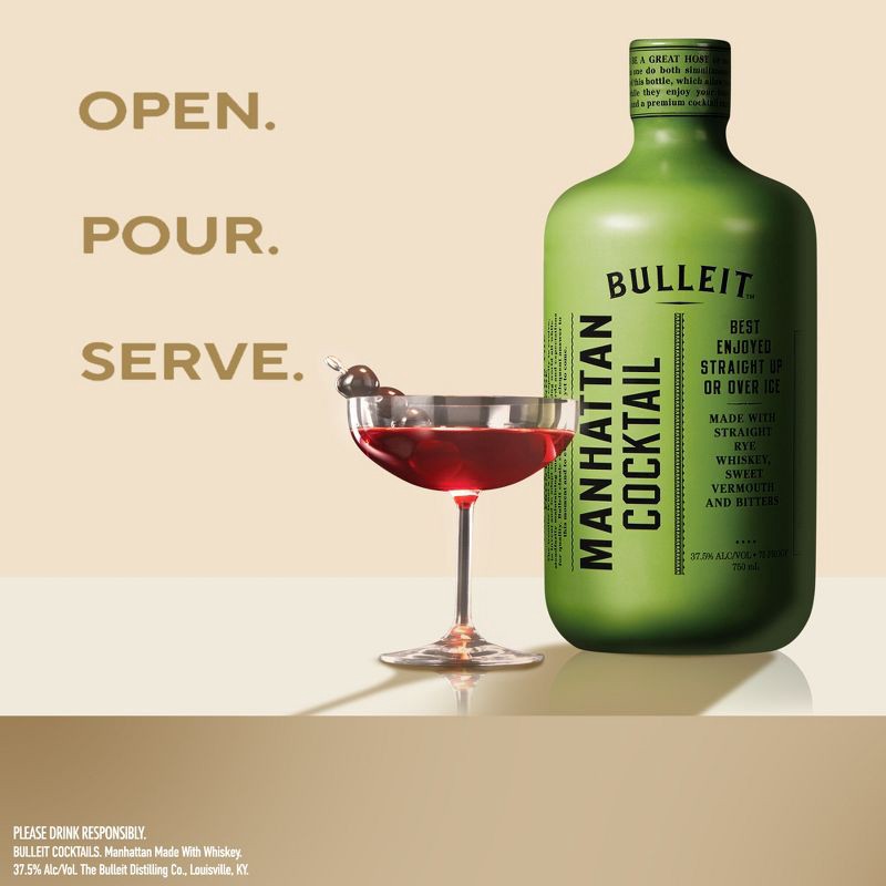 slide 4 of 11, Bulleit Bourbon Manhattan Ready To Drink - 375ml Bottle, 375 ml