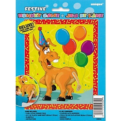 slide 1 of 1, Unique Industries Deluxe Festive Donkey Game, 8 ct