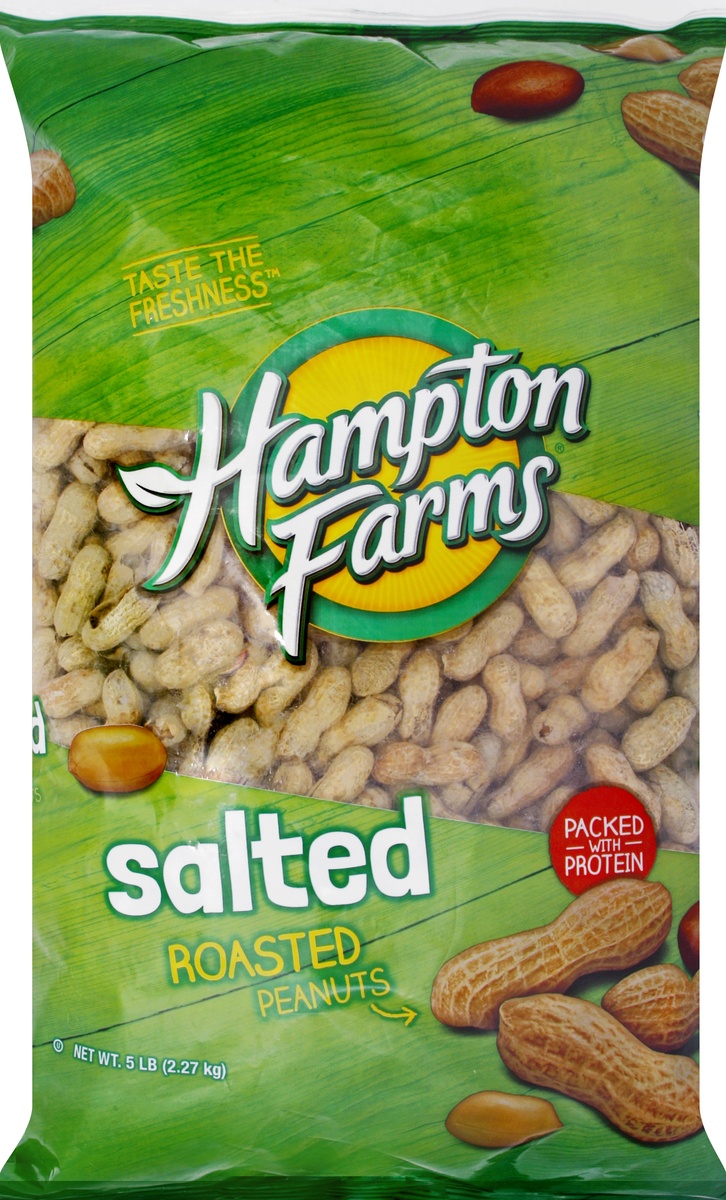 slide 4 of 7, Hampton Farms Salted Roasted Peanuts in Shell (Bulk), 16 oz