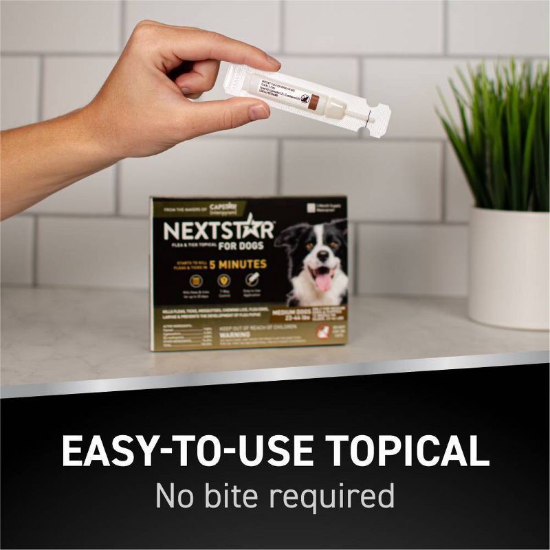 slide 11 of 11, NextStar Flea & Tick Topical Treatment for Medium Dogs - 23 to 44lbs - 3ct, 44 lb, 3 ct