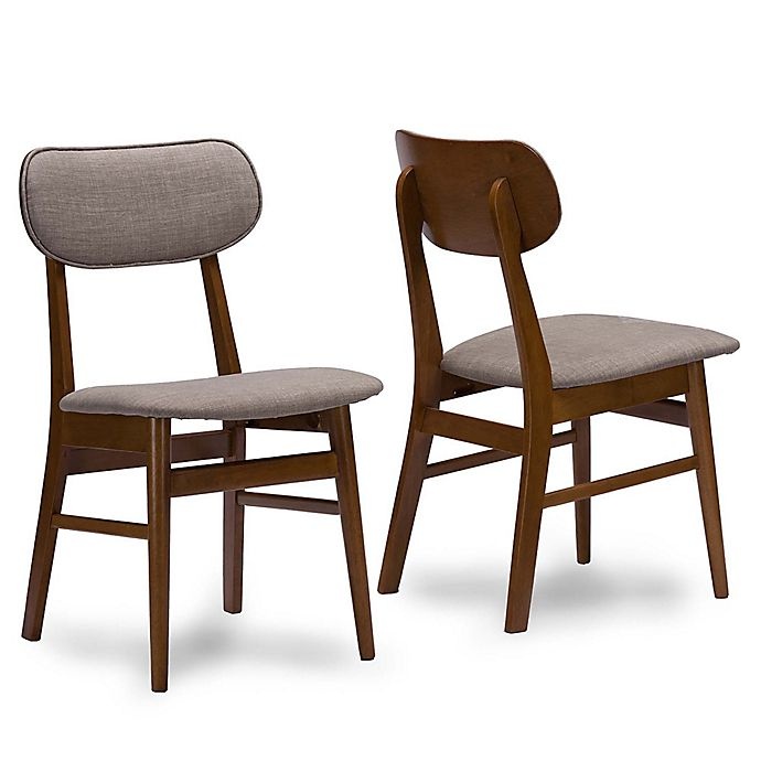 slide 2 of 5, Baxton Studio Sacramento Side Chairs - Walnut/Grey, 2 ct