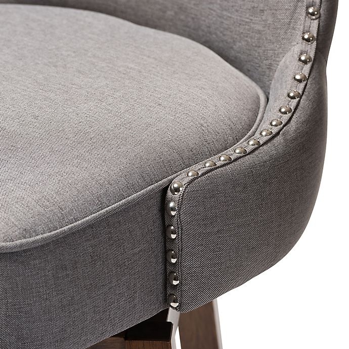 slide 4 of 5, Baxton Studio Gradisca Swivel Bar Stool - Grey, 2 ct