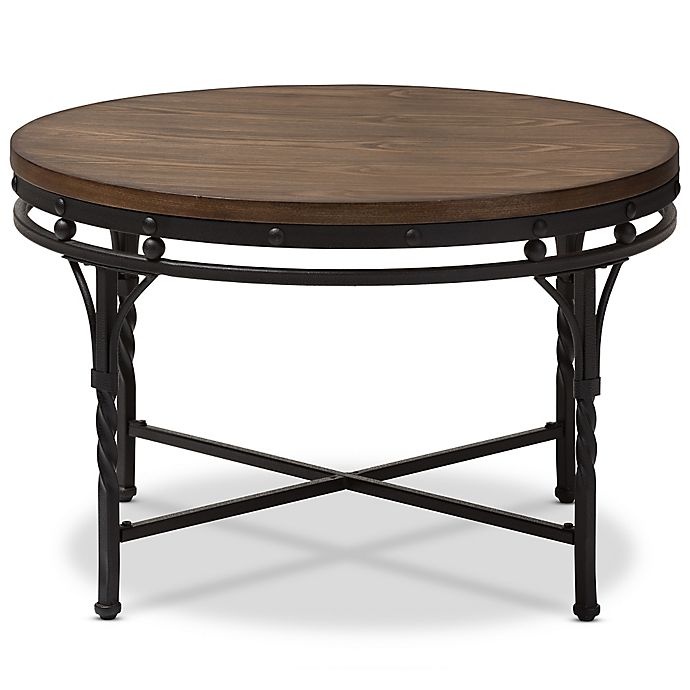 slide 4 of 5, Baxton Studio Austin Round Cocktail Table - Antique Bronze, 1 ct