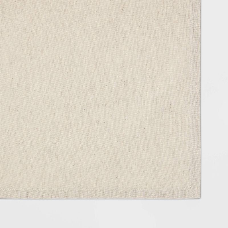 slide 3 of 3, 84" x 60" Cotton & Linen Blend Tablecloth - Threshold™: Rectangle, Solid Cream, Traditional Style, OEKO-TEX Certified, 1 ct