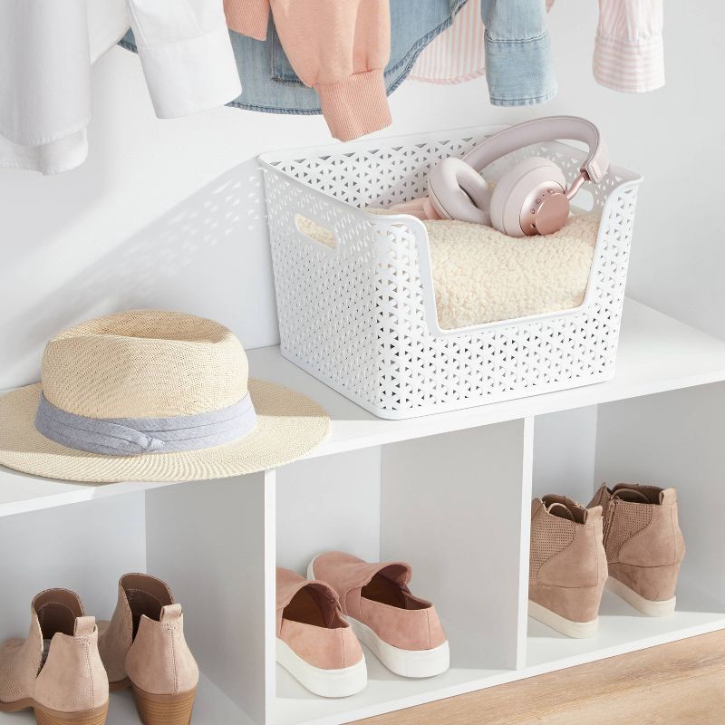 slide 2 of 6, Y-Weave Easy Access Storage Bin White - Brightroom™: Polypropylene, 15 Volume, 13" Cube Compatible, Rectangle Shape, 1 ct
