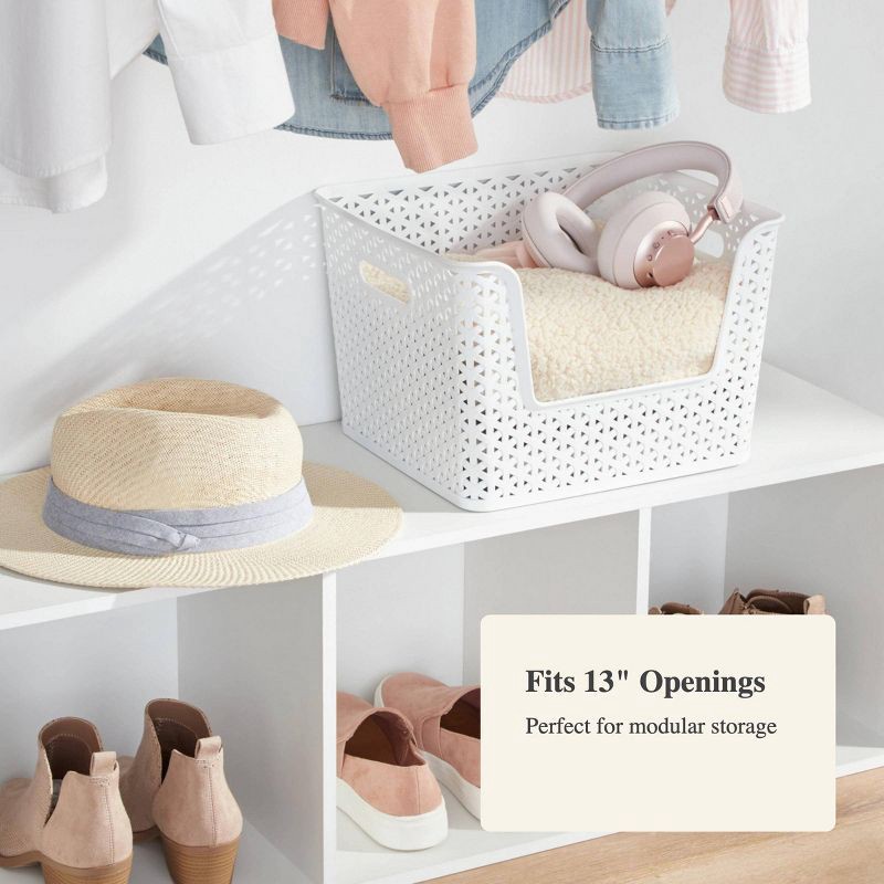 slide 4 of 7, Y-Weave Easy Access Storage Bin White - Brightroom™, 1 ct