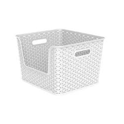 Y-Weave Easy Access Storage Bin White - Brightroom™: 16 Volume, Polypropylene, 13" Cube Compatible, Nesting, Rectangle Shape