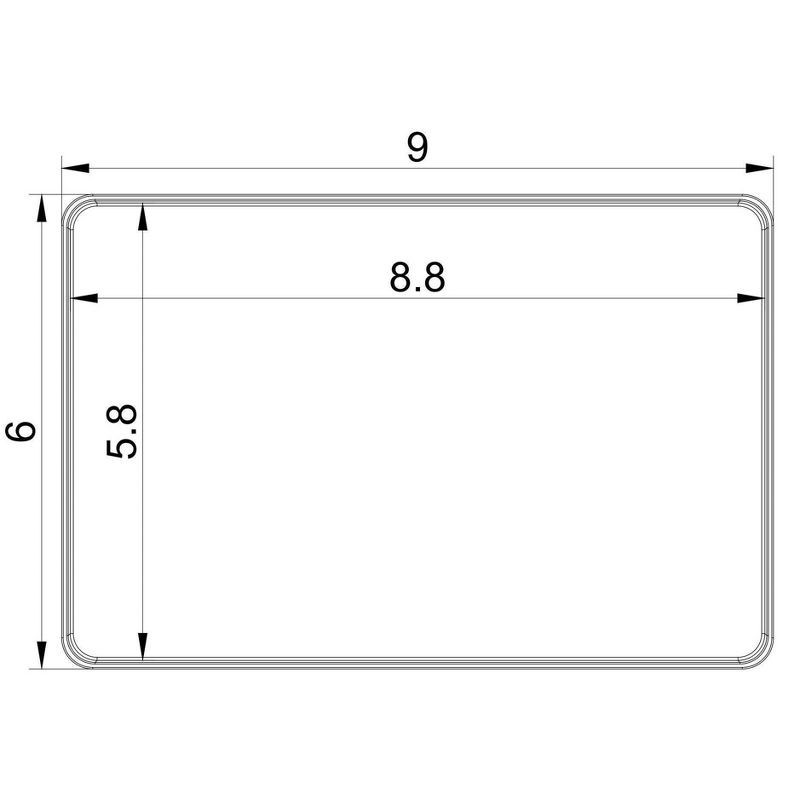 slide 4 of 5, 9"x6"x3.25" Large Plastic Bathroom Tray Clear - Brightroom™: Organizer, Stackable Storage, Hand Washable, 1 ct