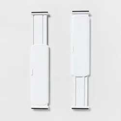 Set of 2 Plastic Drawer Dividers White - Brightroom™: Organizer for Clothes, Dresser Separator, ABS Material