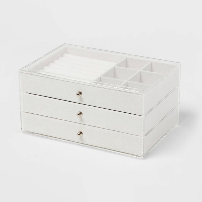 slide 1 of 3, 3 Drawer Acrylic Accessory Organizer - Brightroom™, 1 ct