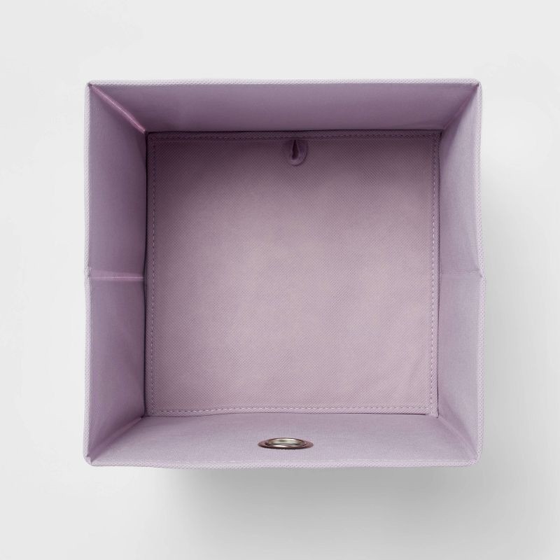 slide 3 of 3, 11" Fabric Cube Storage Bin Lavender - Room Essentials™: Light Purple, Folds Flat, 11 Inch Cube System Compatible, 1 ct