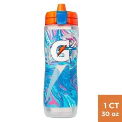 Gatorade GX 30oz Plastic Water Bottle - Marble Blue: BPA-Free, Portable Drinkware