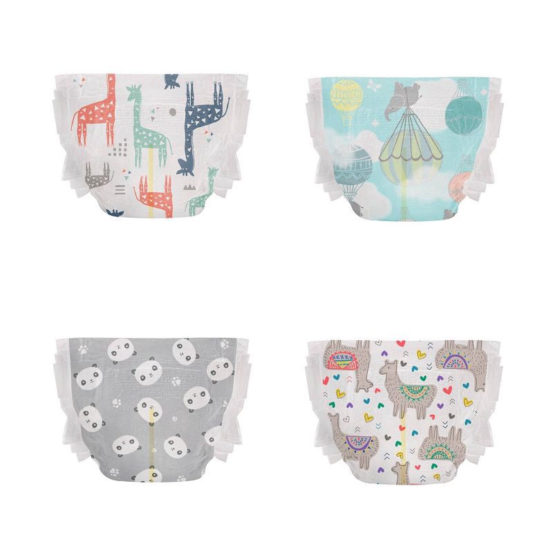 The Honest Company Clean Conscious Disposable Diapers - Four Print Pack-  Size 2 - 124ct 124 ct