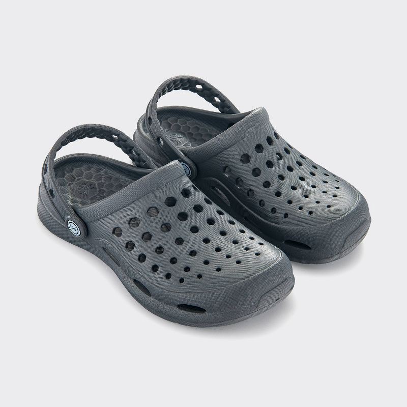 slide 2 of 5, Joybees Men's Chance Clogs - Gray 10: Slip-On EVA Footwear with Heel Strap, 2 ct
