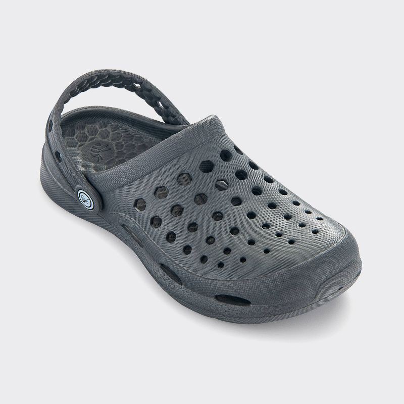 slide 1 of 5, Joybees Men's Chance Clogs - Gray 12: Slip-On, Non-Marking Outsole, Medium Width, 2 ct