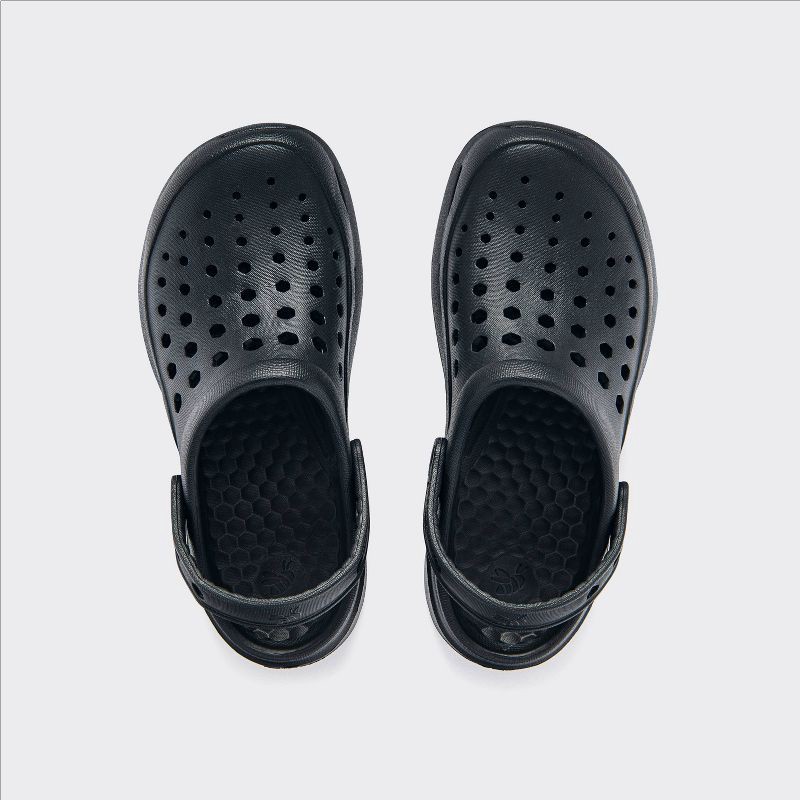 slide 4 of 5, Joybees Men's Chance Clogs - Black 11: Slip-On EVA Footwear, Non-Marking Outsole, 2 ct