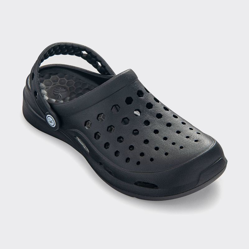 slide 1 of 5, Joybees Men's Chance Clogs - Black 11: Slip-On EVA Footwear, Non-Marking Outsole, 2 ct