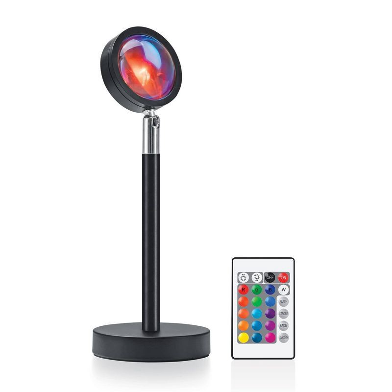 slide 3 of 3, RGB Sunset Projector Light with Remote Black - West & Arrow, 1 ct