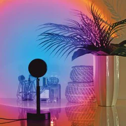 RGB Sunset Projector Light with Remote Black - West & Arrow