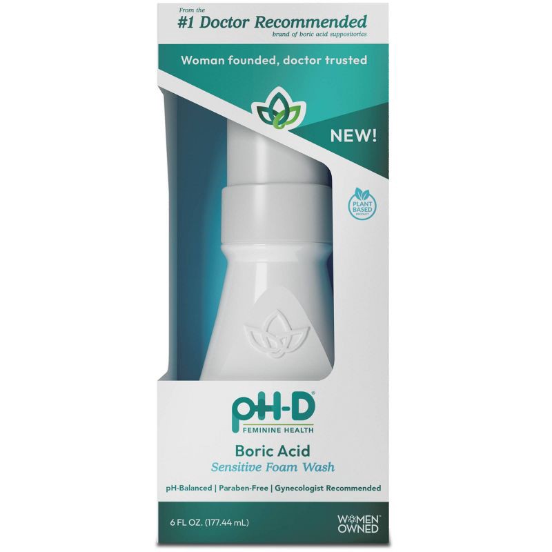 slide 1 of 1, pH-D Feminine Health Boric Acid Sensitive Foam Wash - 6 fl oz, 6 fl oz