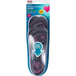 slide 1 of 1, Cvs Health Women's Plantar Fasciitis Orthotics, Sizes 5-11, 2 Pairs, 1 ct