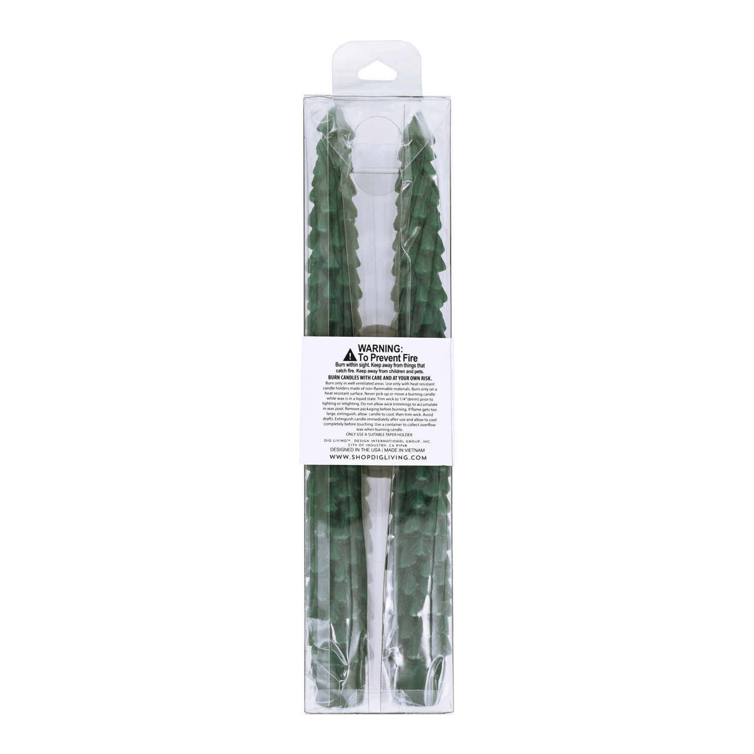 slide 2 of 2, DIG Living Green Tree Taper Candles, 1 ct