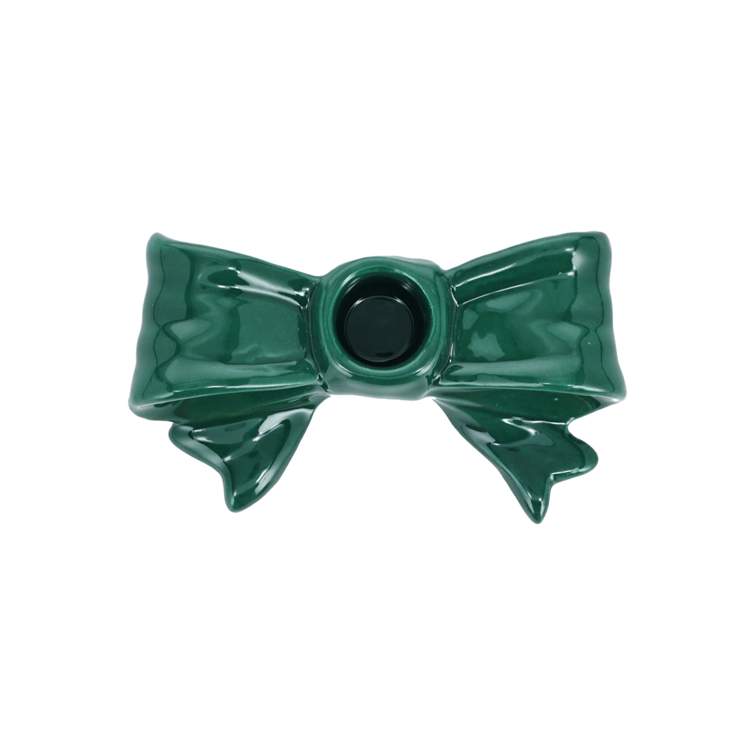 slide 1 of 2, DIG Living Green Bow Candle Holder, 1 ct
