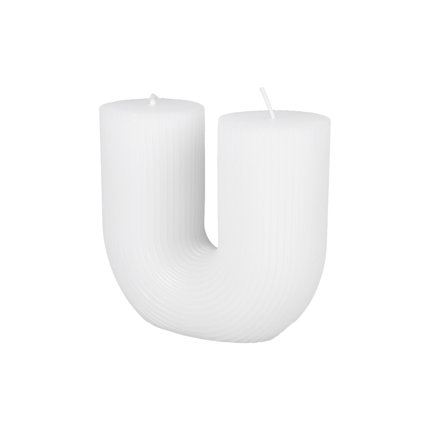 slide 1 of 1, U Shape Candle White Unscented, 1 ct
