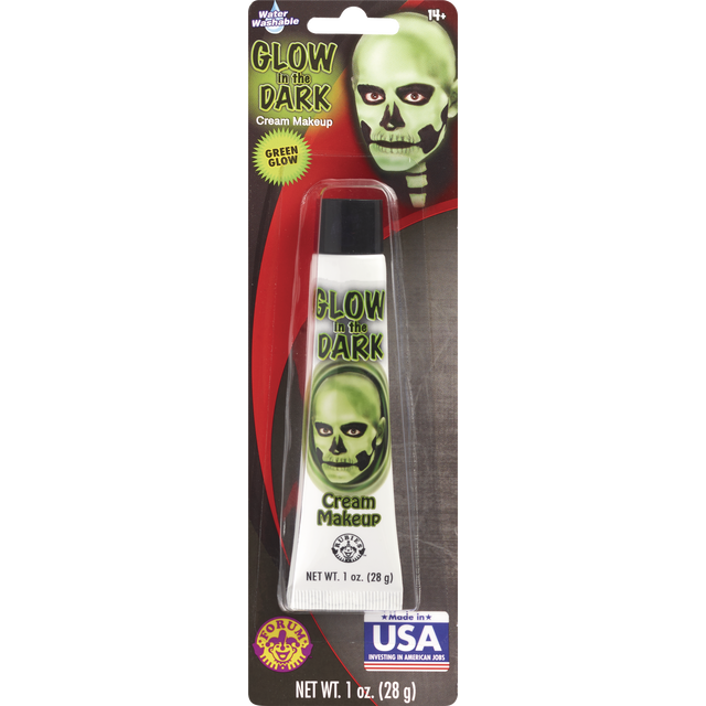 slide 1 of 1, Rubies Costume Rubie's Glow In The Dark Cream Make Up 1 Oz, 1 ct