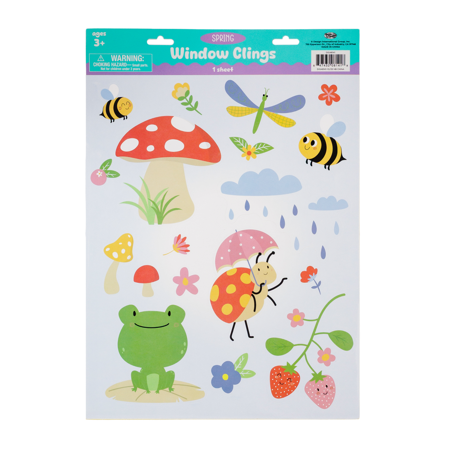 slide 6 of 7, Window Cling, Easter, 12in X 17in, Assorted Designs, 17 in