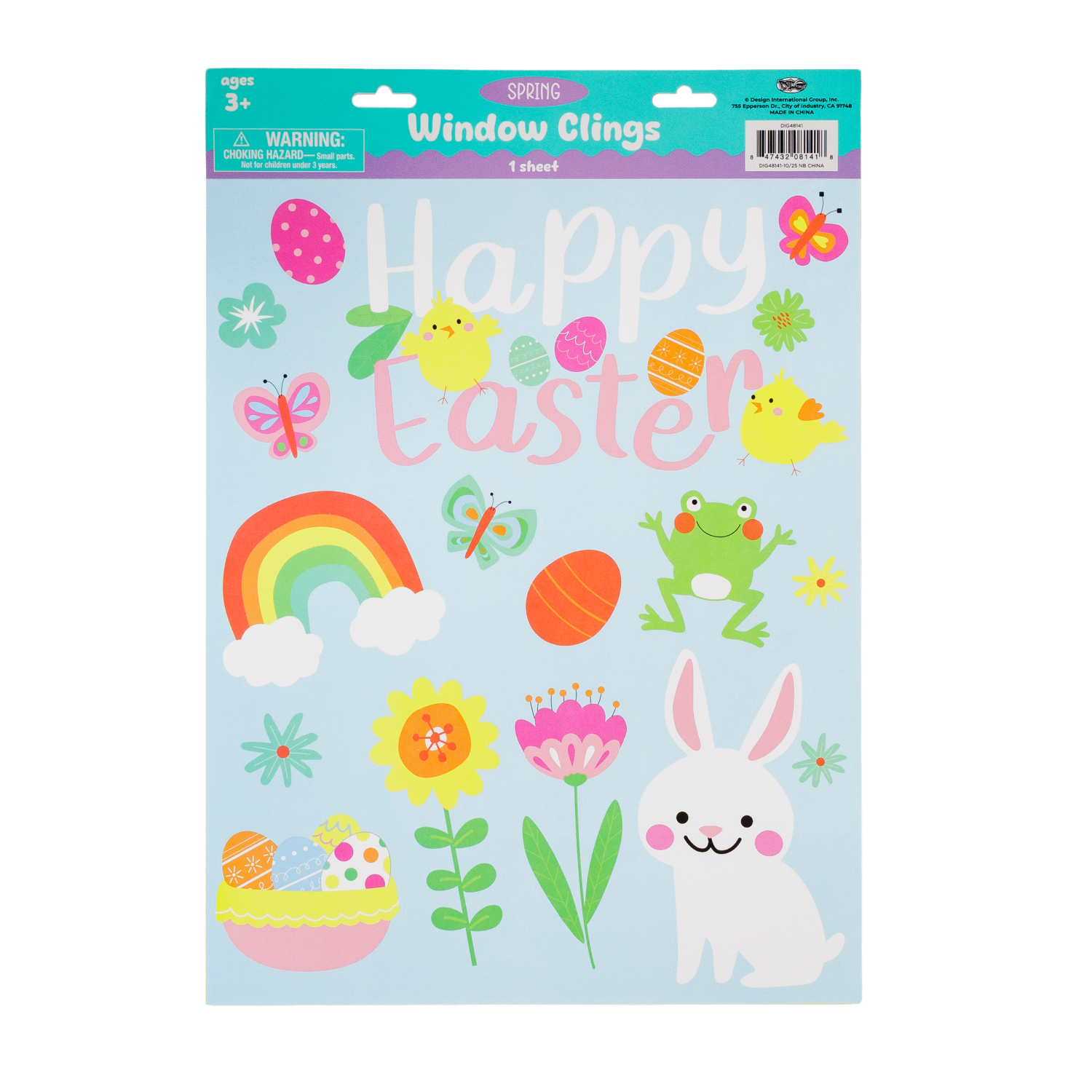 slide 2 of 7, Window Cling, Easter, 12in X 17in, Assorted Designs, 17 in