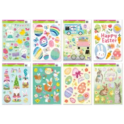 Window Cling, Easter, 12in X 17in, Assorted Designs