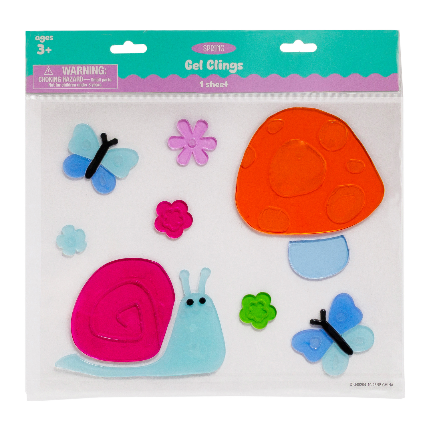 slide 5 of 7, Window Gel Cling, Easter, 11.5 In X 12 In, Assorted Designs, 1 ct