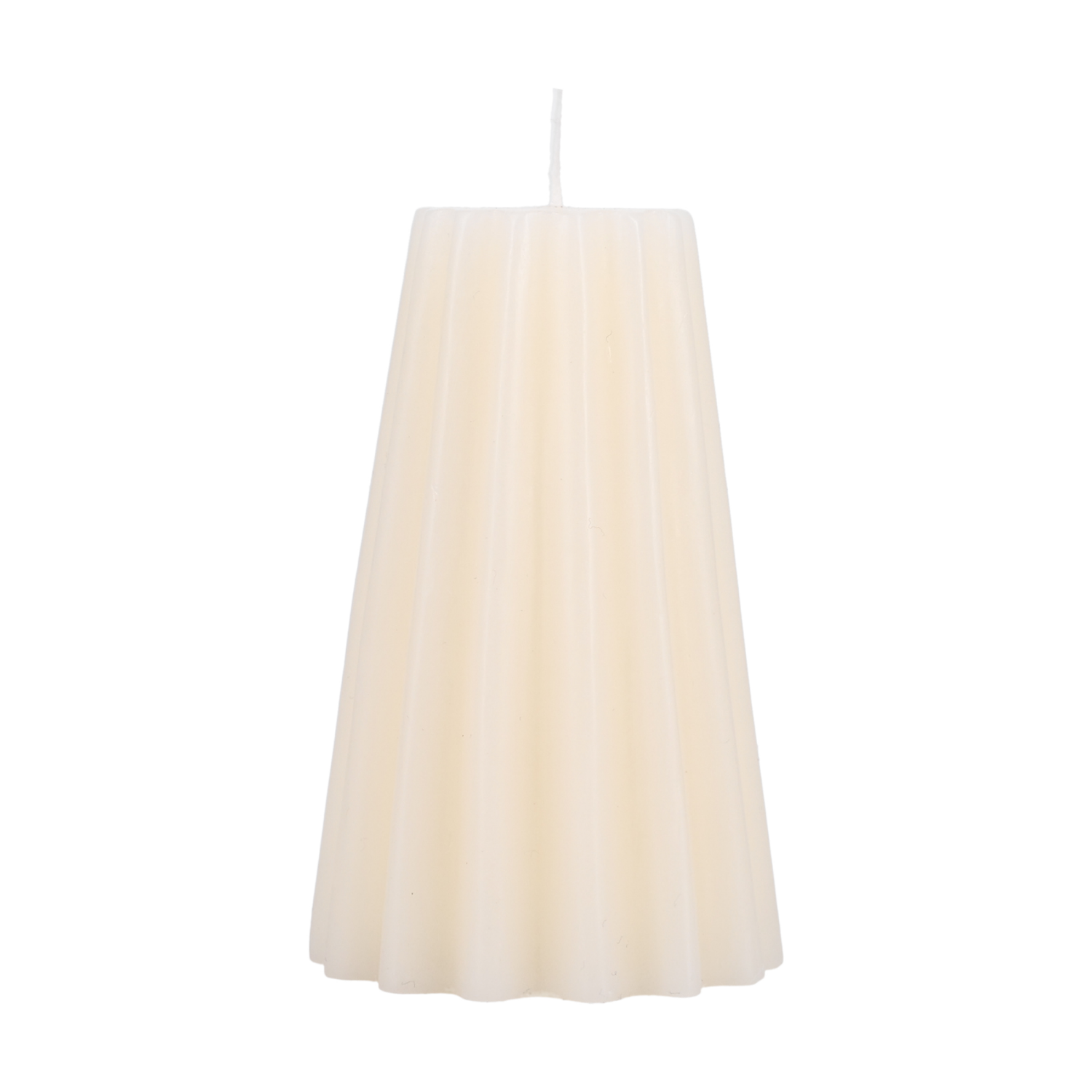 slide 2 of 2, DIG Living Ivory Ribbed Cone Pillar Candle, 1 ct