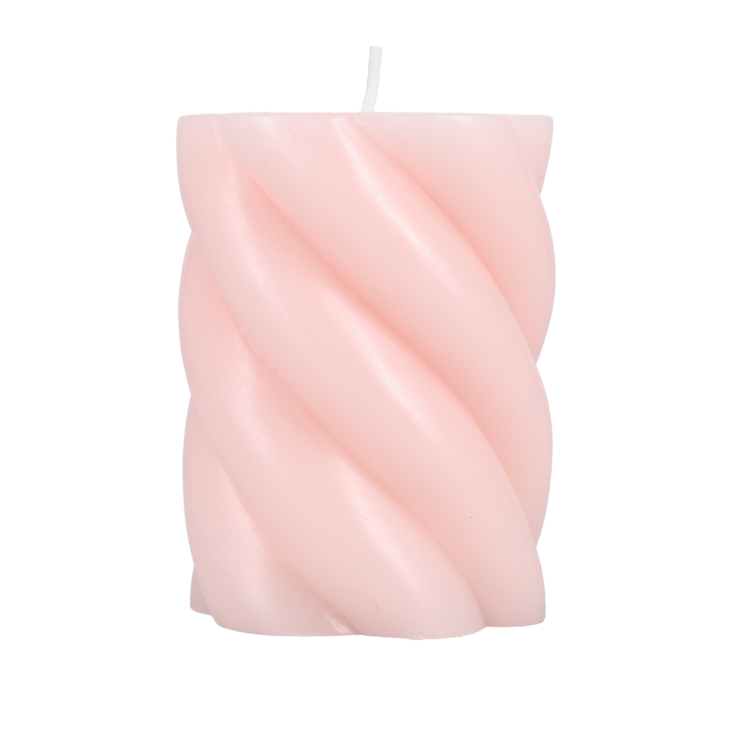 slide 2 of 2, DIG Living Pale Blush Wide Twist Pillar Candle, 1 ct