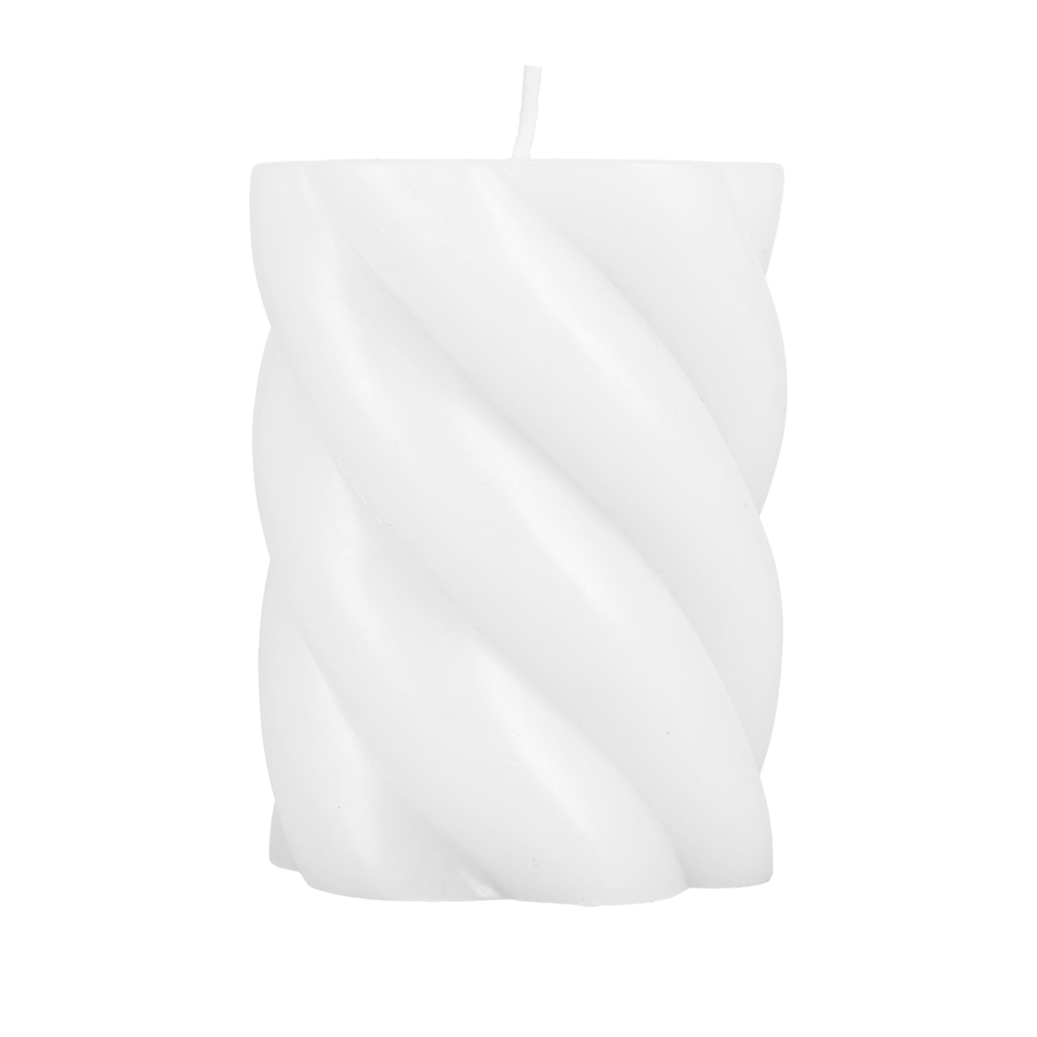 slide 2 of 2, DIG Living White Wide Twist Pillar Candle, 1 ct
