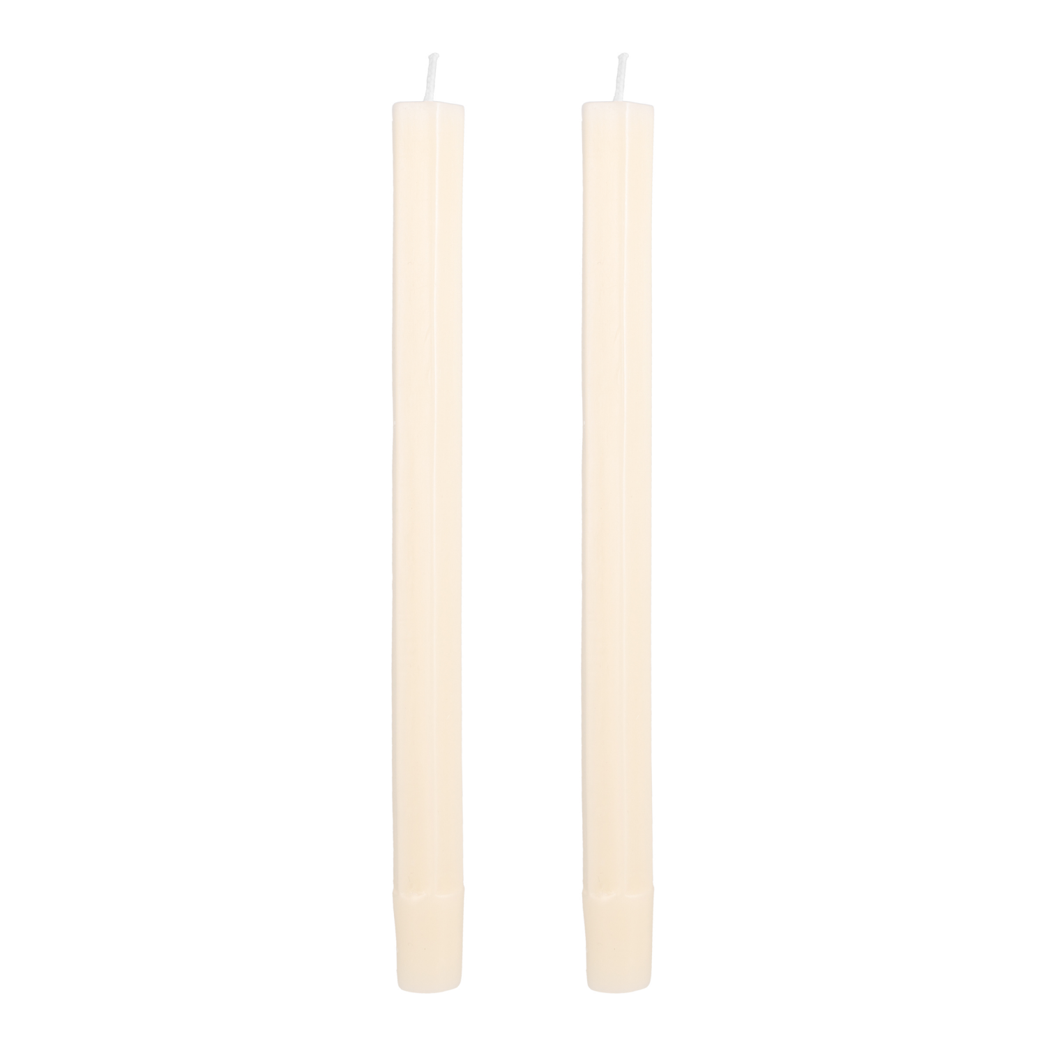 slide 3 of 3, DIG Living Ivory Hex Taper Candles 2 Pack, 2 ct