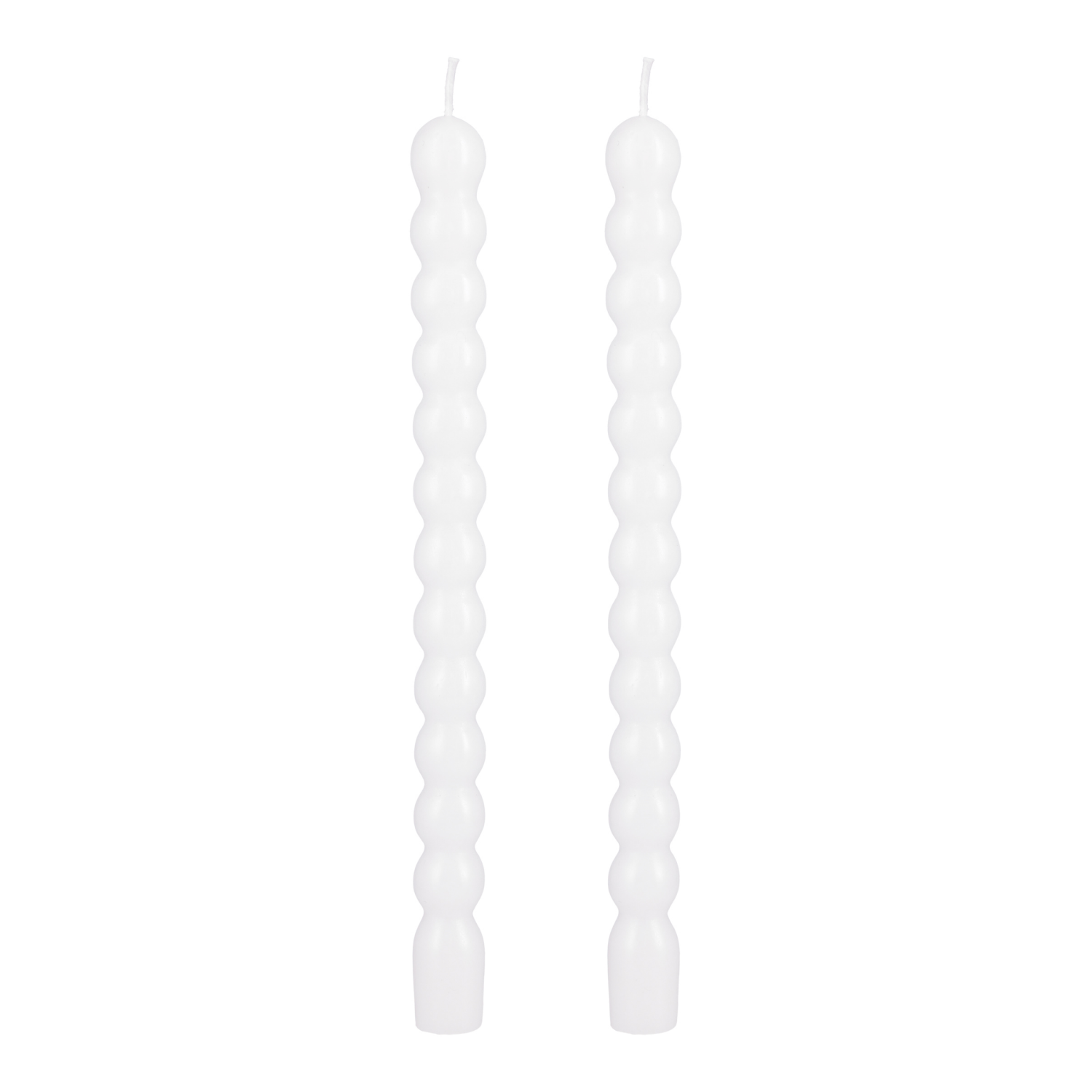 slide 3 of 3, DIG Living White Bulb Taper Candles 2 Pack, 2 ct