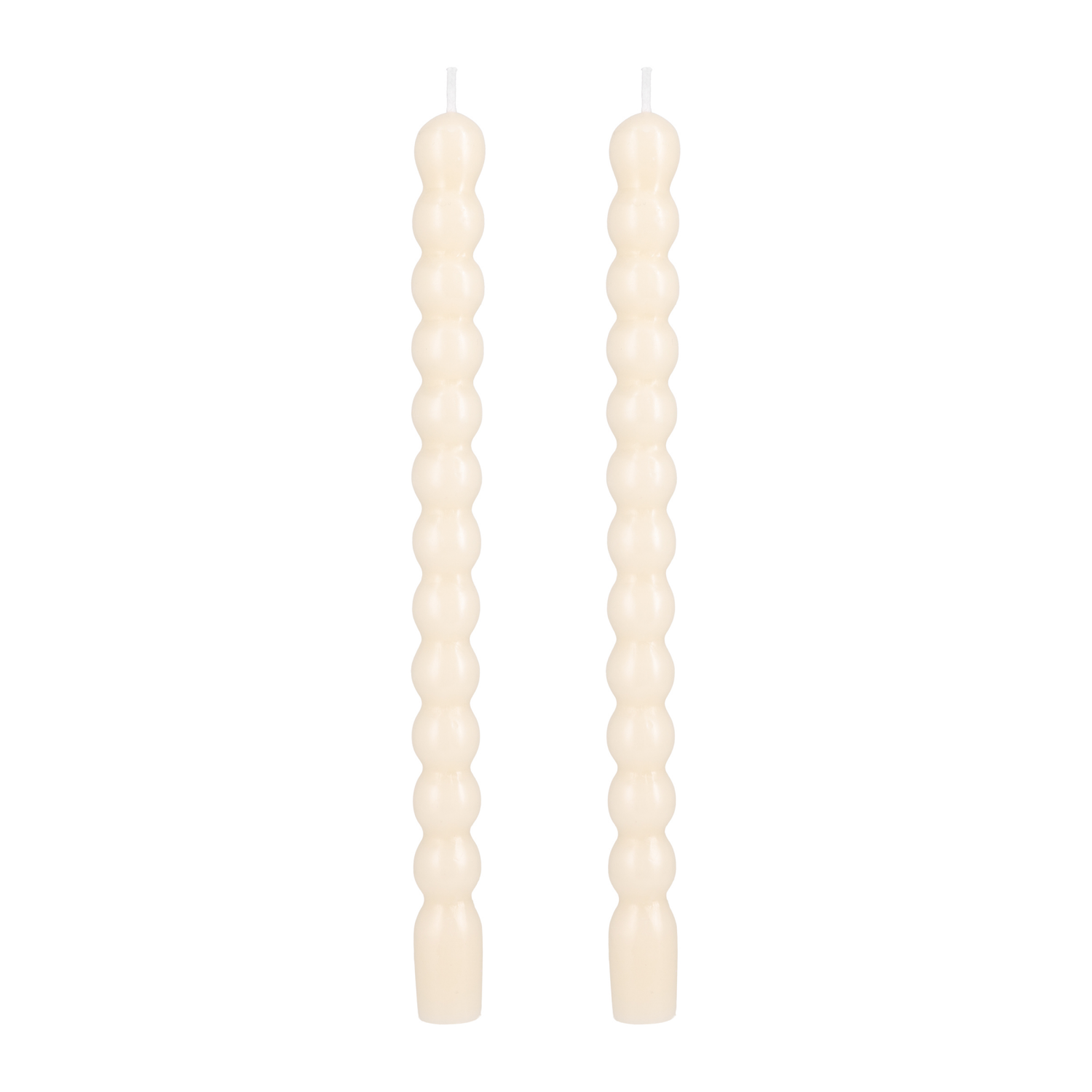 slide 3 of 3, DIG Living Ivory Bulb Taper Candles 2 Pack, 2 ct