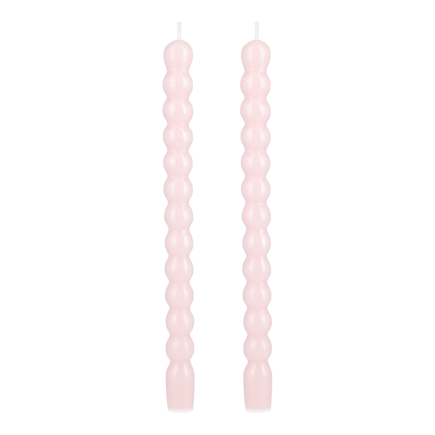 slide 2 of 3, DIG Living Pale Blush Bulb Taper Candles 2 Pack, 2 ct