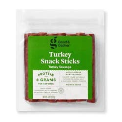Turkey Sausage 8g Protein Snack Sticks - 8oz - Good & Gather™